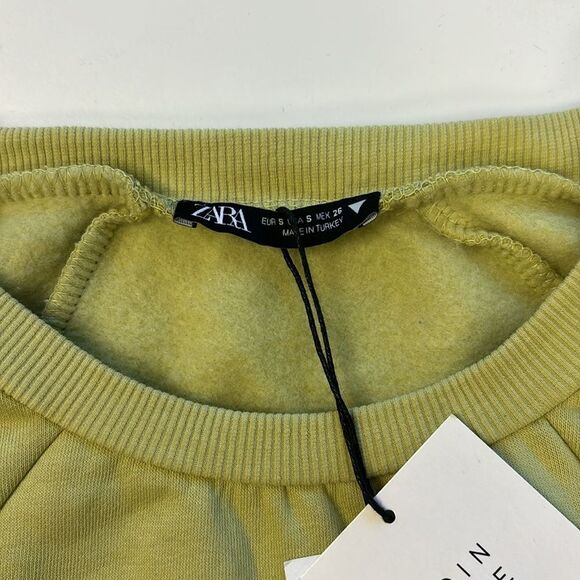 Zara Women's Fleece Crop Top Gym Style Sleeveless Size S - Picture 4 of 5